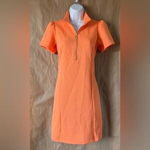 Belle by Kim Gravel orange quilted dress. XXS